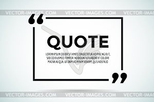 Quote blank template bubble empty design - vector clipart