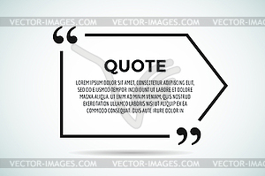 Quote blank template bubble empty design - vector clipart