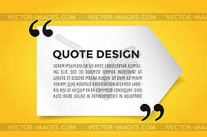 Quote blank template bubble empty design - vector image