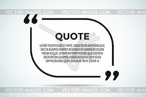 Quote blank template bubble empty design - vector clipart