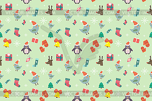 Christmas seamless pattern background - vector image