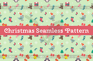 Christmas seamless pattern background - vector image