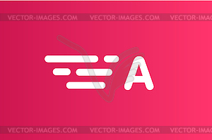 Fast line letter logo monogram - vector clipart