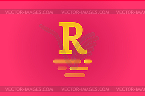 R royal hotel vintage letter logo template - vector clipart