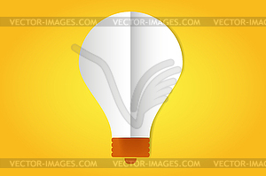 Bulb lamp flat style icon - vector image