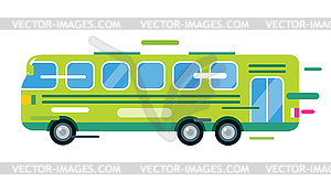 City bus cartoon style icon silhouette - vector image