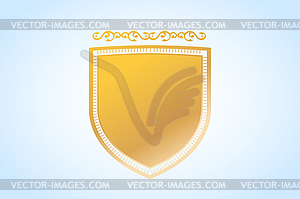 Vintage old style shield icon - vector clipart