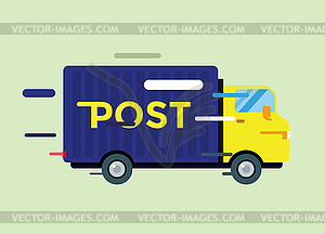 Delivery truck. service van silhouette - royalty-free vector image