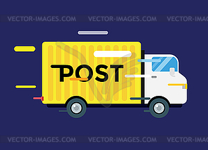 Delivery truck. service van silhouette - vector clipart