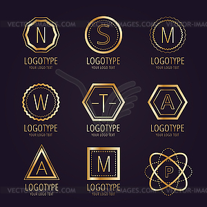 Massive logo set bundle icons badge - vector clipart