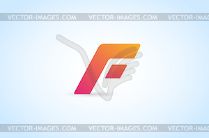 Fast line letter logo monogram - vector image