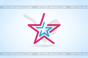 Star logo icon leader boss - color vector clipart