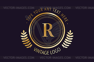 Royal logo template hotel - vector clip art