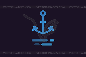 Anchor logo icon - vector image