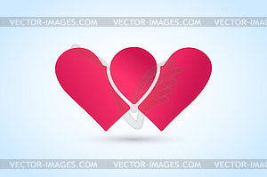 Heart icons logo - stock vector clipart