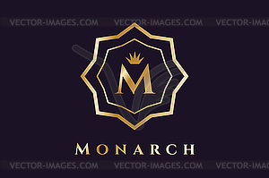 Королевский логотип шаблон отель - клипарт в векторном виде