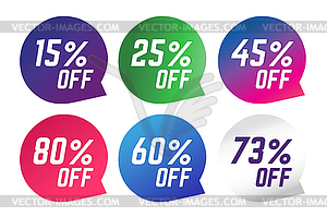 Sale, Off tags - vector image