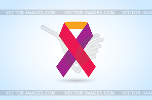 Рак молочной железы ленты - векторный графический клипарт