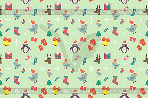 Christmas seamless pattern background - vector clipart