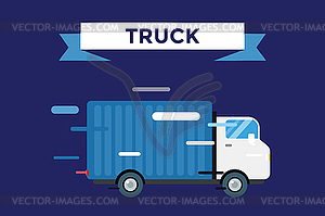 Delivery truck. service van silhouette - vector clipart