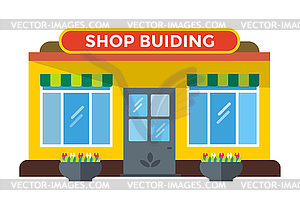 Shop buildings - vector image