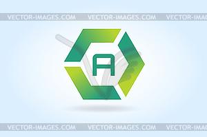 Letter logo monogram technology symbol icon - vector image