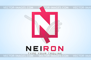 N logo icon template monogram - vector image
