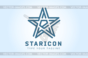 Star logo icon. Leader boss symbol - vector clip art