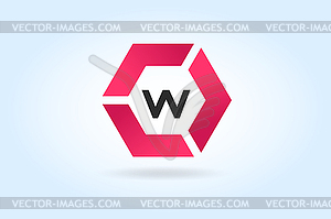 W letter logo icon template - vector EPS clipart