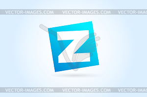 Abstract Z character logo icon template - vector image