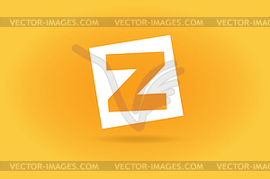 Abstract Z character logo icon template - vector clip art