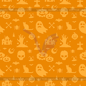 Halloween background seamless pattern - vector clipart