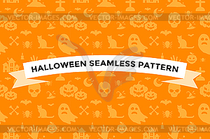 Halloween background seamless pattern - vector clipart