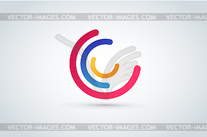 C letter icon template - vector image