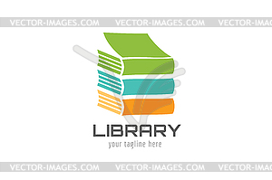 Books logo icon - vector image