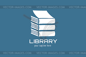 Books logo icon - vector clipart