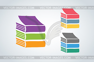 Books logo icon - vector EPS clipart