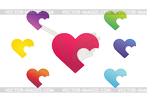 Heart icon logo - vector image