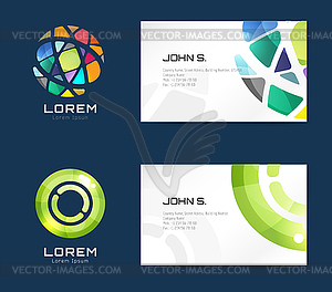 Business card template set - vector clipart