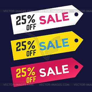 Sale Off tags label banner icons - vector image