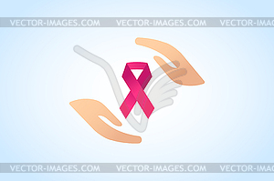 Stop cancer medical poster concept - vector clipart