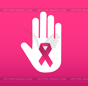 Stop cancer medical poster concept - vector clip art