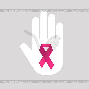 Рак Стоп медицинской плакат концепция - векторный клипарт