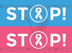 Stop cancer medical poster concept - vector clipart