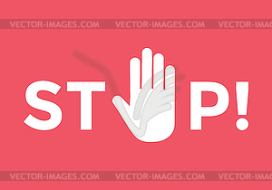 Stop cancer medical poster concept - vector image