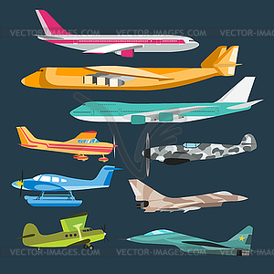 Civil aviation travel passanger air plane - royalty-free vector image