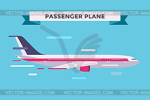 Civil aviation travel passanger air plane - vector clipart