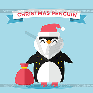 Cartoon penguin character - vector image