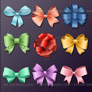 Ribbons set for Christmas or Birthday gifts - vector image