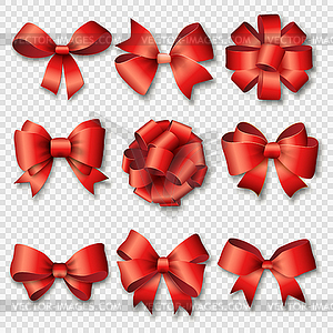 Ribbons set for Christmas or Birthday gifts - royalty-free vector image